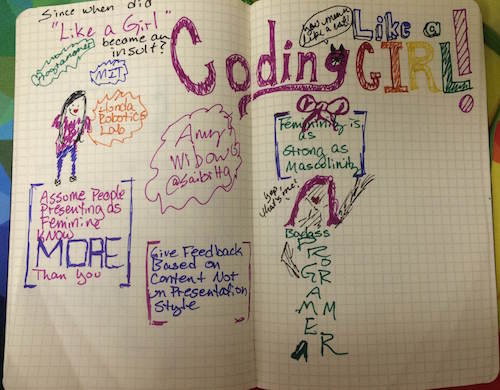 Coding Like a Girl - Sketchnotes